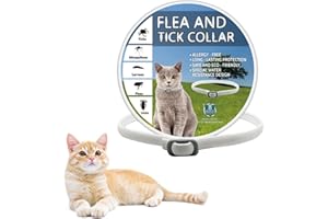 Cat Flea Collar, Adjustable Flea and Tick Collar for Cats and Kittens, Silicone Prevention Collar Waterproof & Safe for All B