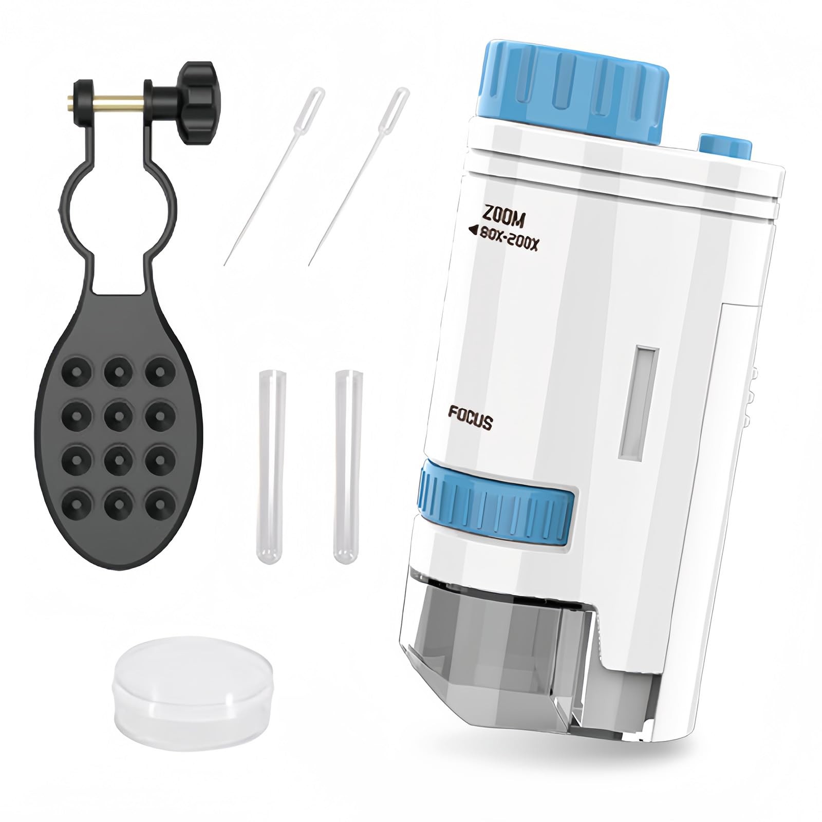 Aininxun Kids Pocket Microscope Mini Portable Microscope Childrens Handheld Microscope Science kit Hand Held Microscope for kids Students Experiment Magnification Preschool Educational Toy Gift