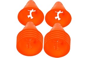 Wakauto 12pcs Small Roller Skating Training Cones Bright Orange Miniature Road Markers for Agility Drills