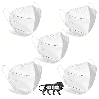 Luzuliyo Anti Pollution, Reusable, Non-woven Protective Layer Face Mask (White, Pack of 5)