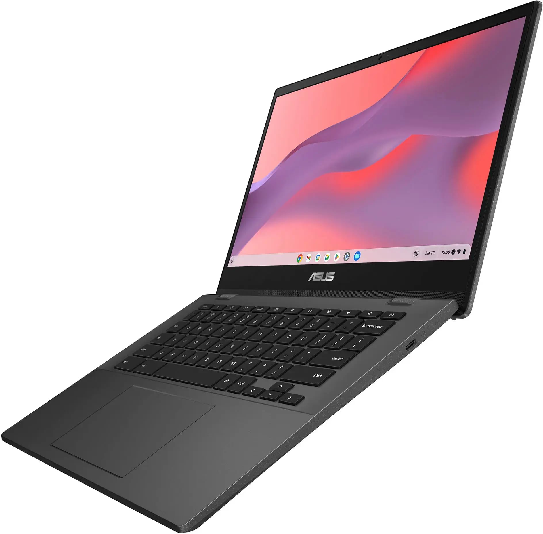 ASUS Chromebook CM1402 Laptop, 14” FHD (1920 x 1080) LED Display, MediaTek Kompanio 520, 8-Core, 4GB RAM, 64GB eMMC, Chrome OS, Gravity Gray, TWE 64GB Micro SD Card