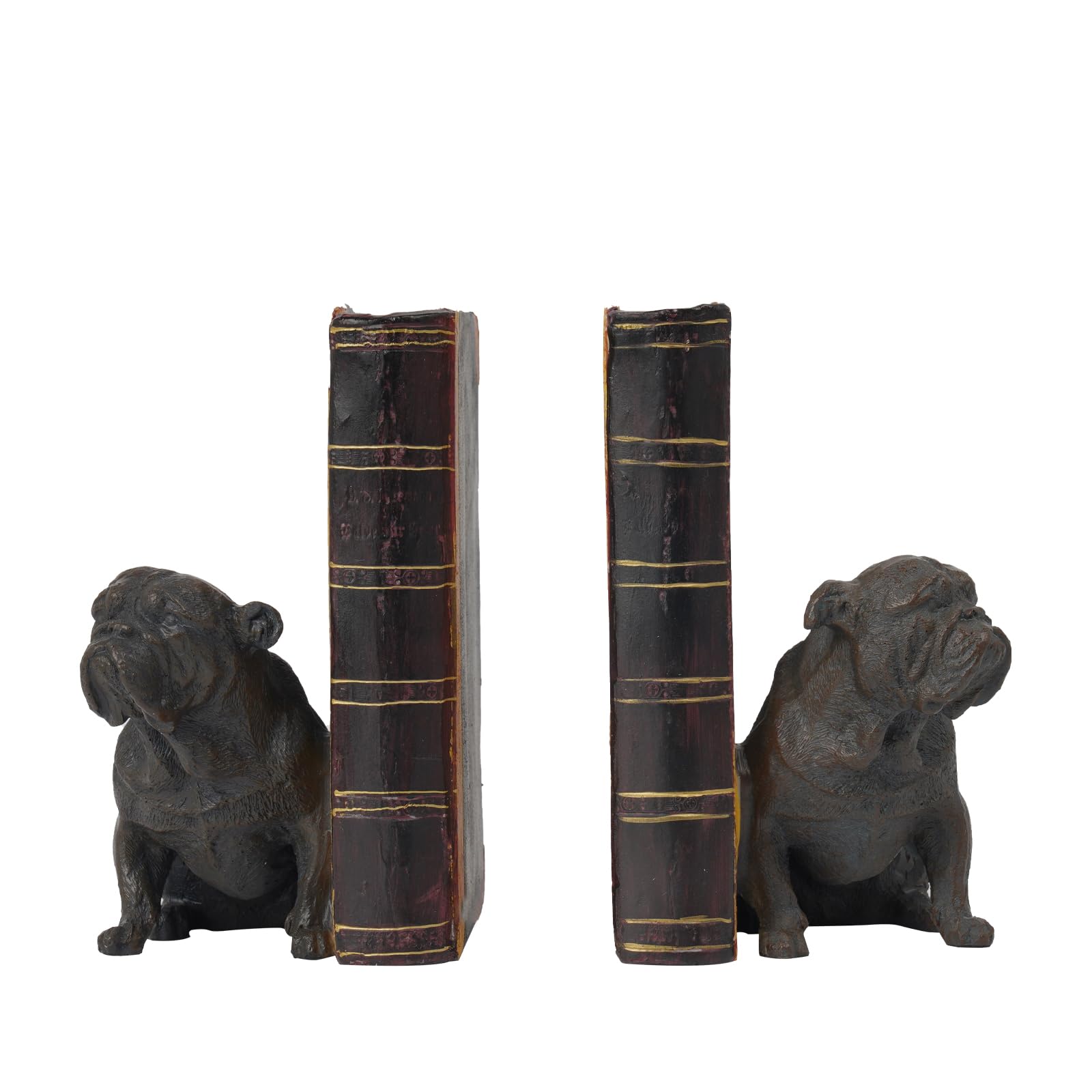 Photo 1 of Dog Decorative Bookends Book Holder - Vintage Shelf Decor Book Ends to Hold Books Heavy Duty for Home Decor 3.5 X 4.5 X 6.25 inch Guichifun