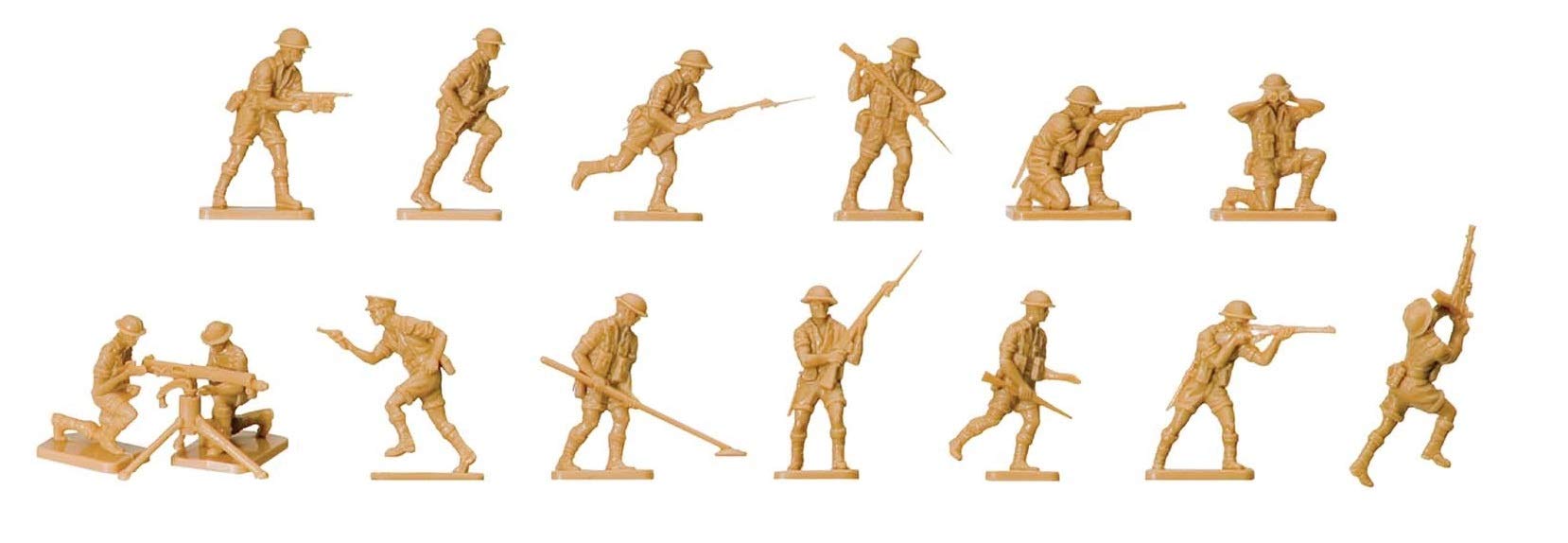 Airfix Model Figures Set - A00709V WWII British 8th Army - Model Building Kit Accessories, Plastic Model Kits for Adults & Children 8+, Set Includes 49 Unpainted Figures - Accessory for Dioramas — image 1