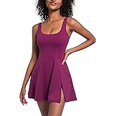 Cecinlyn Womens Tennis Dress Built in Shorts Athletic Dress with Pockets for Golf Workout Active