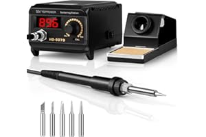 Soldering Station,°C/°F Digital Display Soldering Iron Station Kit,60W Soldering Iron,392°F to 896°F Temperature, Anti-Static