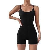 AUTOMET Jumpsuits for Women One Piece Rompers Sexy Shorts Bodysuits Workout Sets Fashion Clothes Summer Gym Outfits