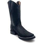 The Western Shops Men&rsquo;s Leather Western Cowboy Boot With Embossed Python Print