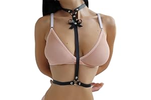 XINSHIDE Plus Size Women Sexy Halter Lingerie Set Babydolls Body Harness Cage Bra and High Waist Panties Two Piece Bodysuits