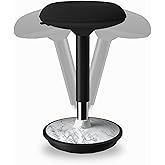 ERGO COLLECT Adult Wobble Stool,Anti-Fatigue Standing Desk Stool (Marble) | 22"-32" Height Adjustable,Upgraded Widened Cushion,Non-Slip Curved Base,Full Swivel,300lbs Capacity,for Home &amp; Office