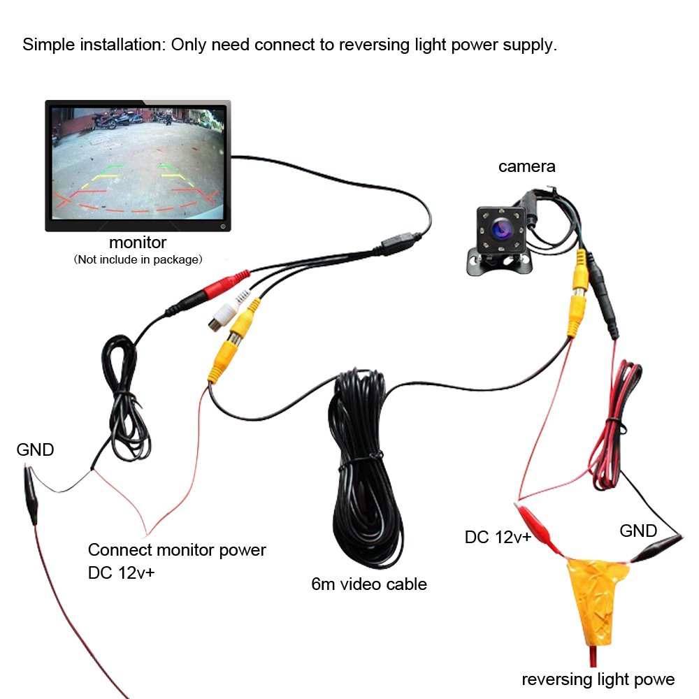 Rear View Backup Camera 8 IR Universal Car Back Up Alarm Cameras HD