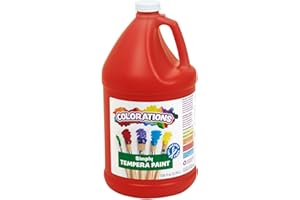 Colorations Paraben-Free Tempera Paint for Kids - 1 Gallon, Vibrant Red, Non-Toxic and Made in the USA, Classroom Must Haves, Bulk Arts and Crafts Supplies