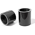 Farbetter 2 Pieces Bike Carbon Fiber Headset Spacer Bicycle Stem Spacer 1-1/8 Inch 30mm/40mm, 2 Size for Mountain Bike, Road Bike, 28.6mm Front Fork Bikes.