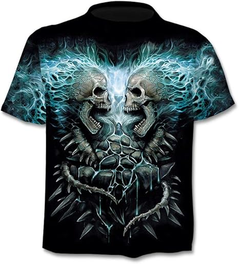 Amazon Co Jp 衣服 スカルのグラフィックtシャツホラーメンズtシャツ3dのファッションは 夏のtシャツメンズo 首シャツの男の子の服プラス サイズのストリートトップス Color Txu 0645 Size Xs ホーム キッチン