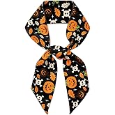 XnxnzhHo Halloween Purse Scarf for Handbag, Women's Satin Head Hair Scarf Neck Scarves, for Handbag Handle Accessory