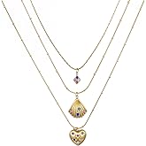 Nuvielle Stainless Steel Sea Turtle Shell Starfish Pendant Necklace for Women 18K Gold Plated Ocean Style Jewelry 16+2 Inch Adjustable Hypoallergenic Beach Necklace Gift