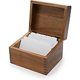 Ironwood Gourmet 28339 Recipe Box, Acacia Wood