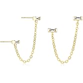 WEARON Stud Earrings for Women 14K Gold Plated Simple Hypoallergenic Small Ear Jewelry