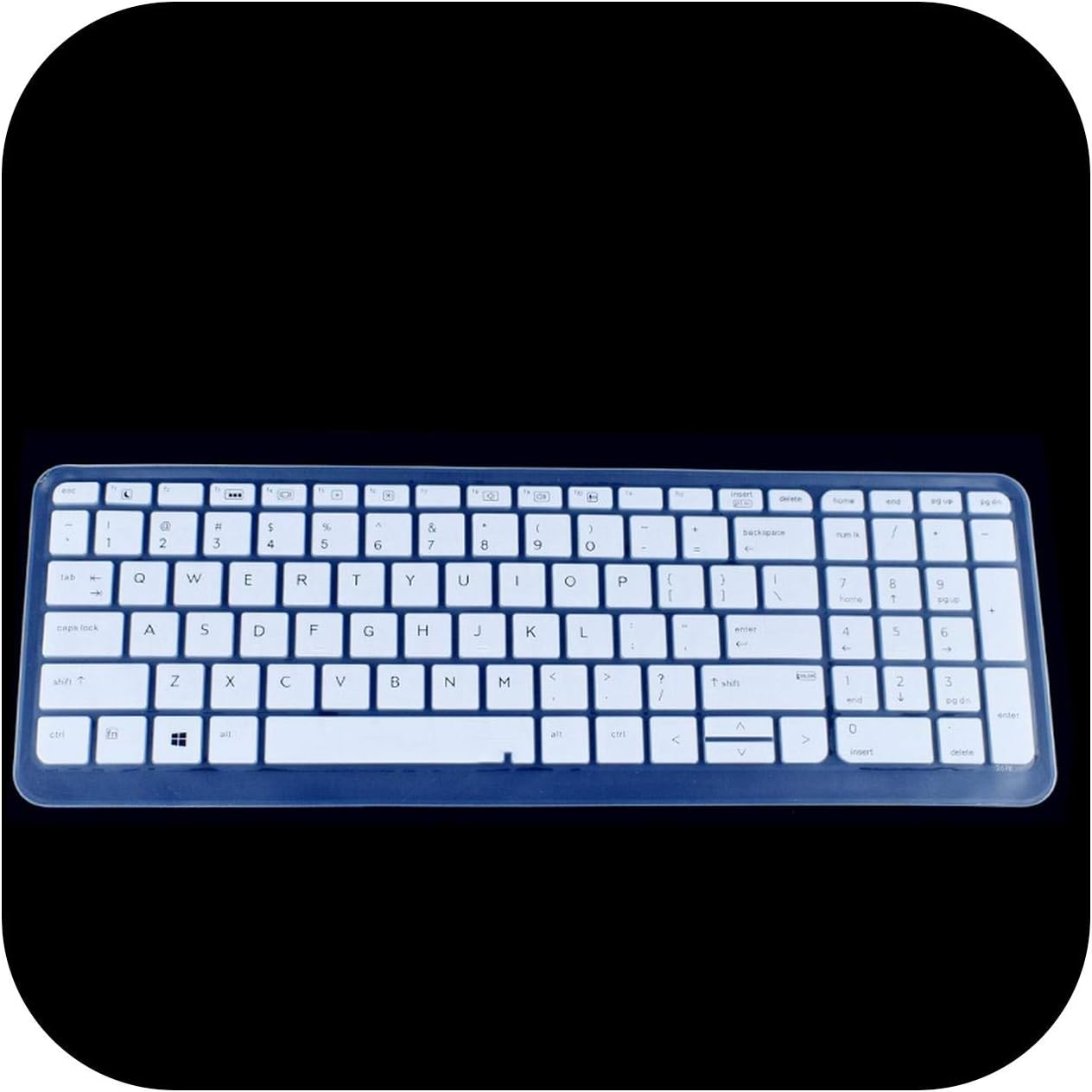 15.6 Inch Silicone Keyboard Cover Protector for Hp Probook 650 G2 G3 G4 / 450 G3 G4 G5 455 G3 I5 I7-White-