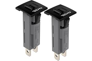 DIYhz Thermal Circuit Breakers Fuseholder Type 125/250VAC 50/60Hz 32VDC 2Amp (Pack of 2)