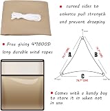 HEYOMART Sun Shade Sail 2x2x2m Triangle UV Block 98% Patch Sand view 7