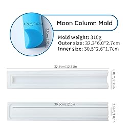 BOOWAN NICOLE Moon Silicone Column Embed Molds for