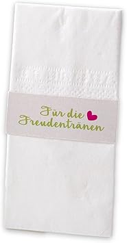 8x Taschentuchhalter Fur Die Freudentranen Grun Pink Banderole Perlmutt Hochzeit Kirchenheft Amazon De Burobedarf Schreibwaren