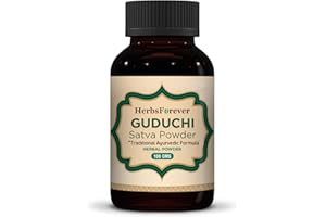HerbsForever Guduchi Sat Powder – Tinospora Cordifolia – Support Digestion – Balancing Vata and Pitta – Non GMO, Organic – 100 GMS