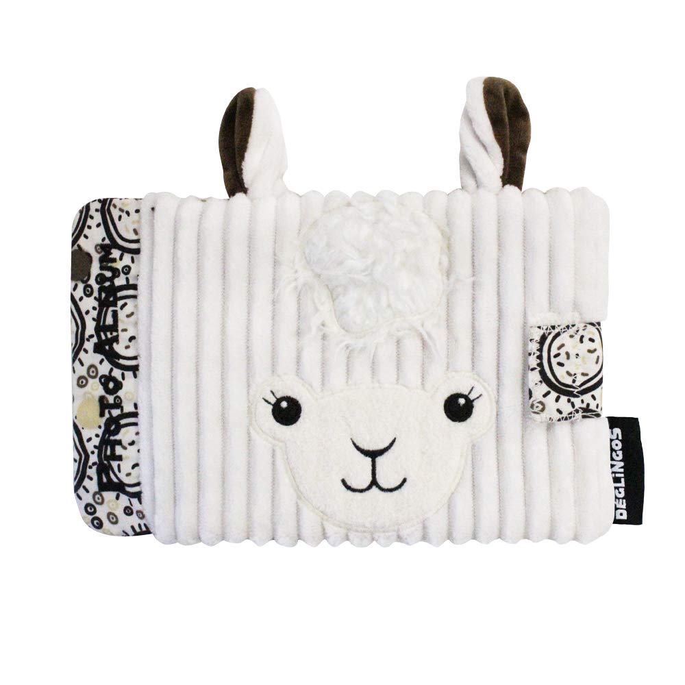Les Déglingos - MMuchachos The Lama Baby Photo Album - 10 Pockets 10 x 15 cm - Ideal for Nursery - Recycled Padding - White