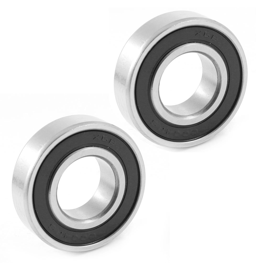 sourcingmap 6004RS 42mm Outer 20mm Inner Single Row Deep Groove Ball Bearing 2 Pcs