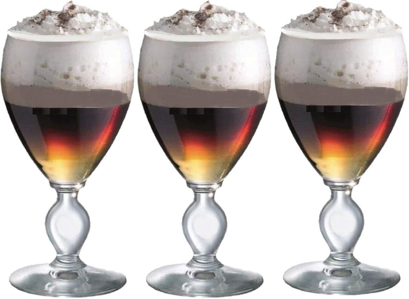 Durobor Set of 6 Irish Coffee Glasses Stemmed Wine Coffee Glasses