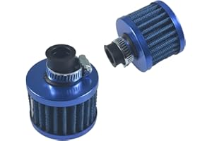 HXGXKBQ 2PCS 12mm Mini Universal Blue Motor Cone Cold Clean Air Intake Filter Turbo Vent Breather Blue
