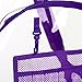 Bagail Clear Backpack Heavy Duty See Through Transparent Daypack Student School Bookbag(Purple)