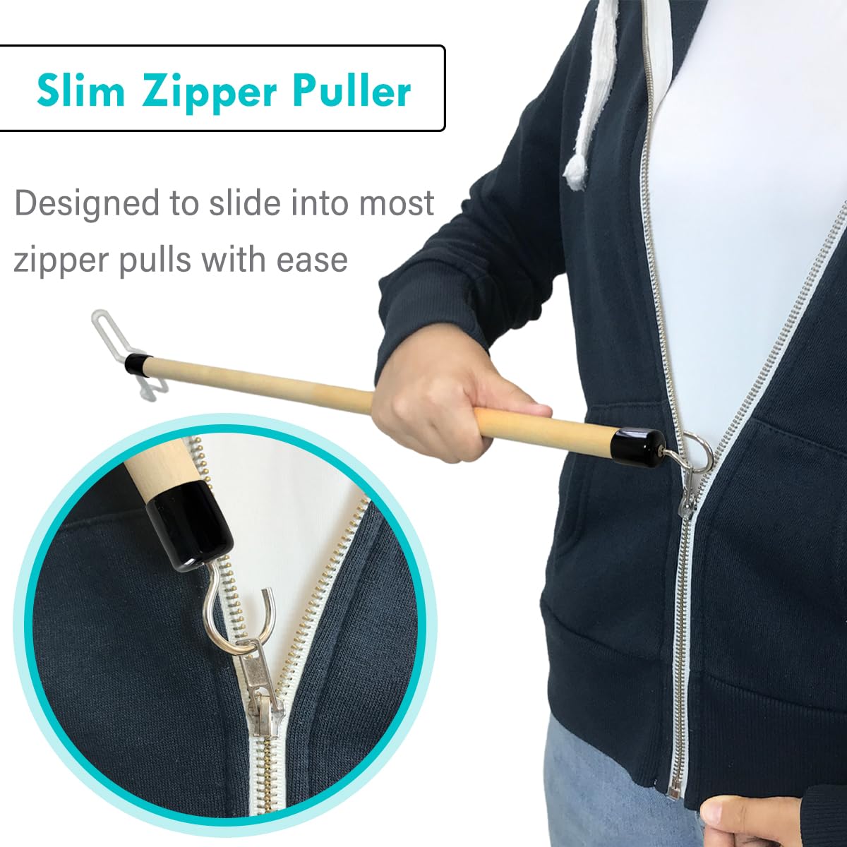 27'' Dressing Stick, Long Dressing Stick for Elderly, Disabled, Limited Mobility – Daily Living Dressing Aid Stick for Hip Replacement, Back - Dressing Aid for Pants, Shoes, Socks