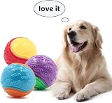 Sricam 3Pcs Squeaky Dog Ball Toys Teeth Cleaning Puppy Chew Interactive Ball view 6
