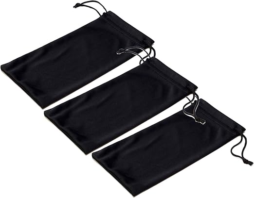 Emblem Eyewear - Schwarze Mikrofaser Tasche Soft Cleaning Case