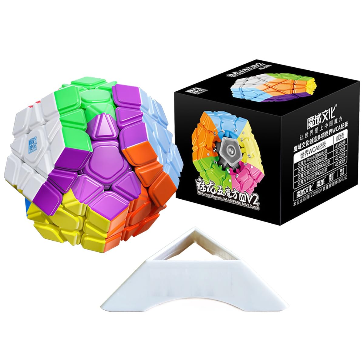 MoYu MoFangJiaoShi Cubing Classroom Meilong Megaminx V2 M Version 3x3 12 Surface Gigaminx Cube 3x3x12 V2 megaminx M Magic Puzzle Cube Stickerless + one cube Stand