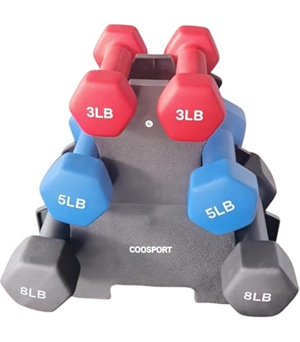 Mancuernas Para Ejercicio Set De Mancuernas Hexagonales 3-5-8 Lb