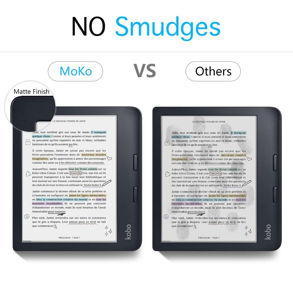 MoKo 2-Pack Matte Screen Protector Fits Kobo Libra Colour 7 Inches 2024/Kobo Libra 2 E-Reader 7