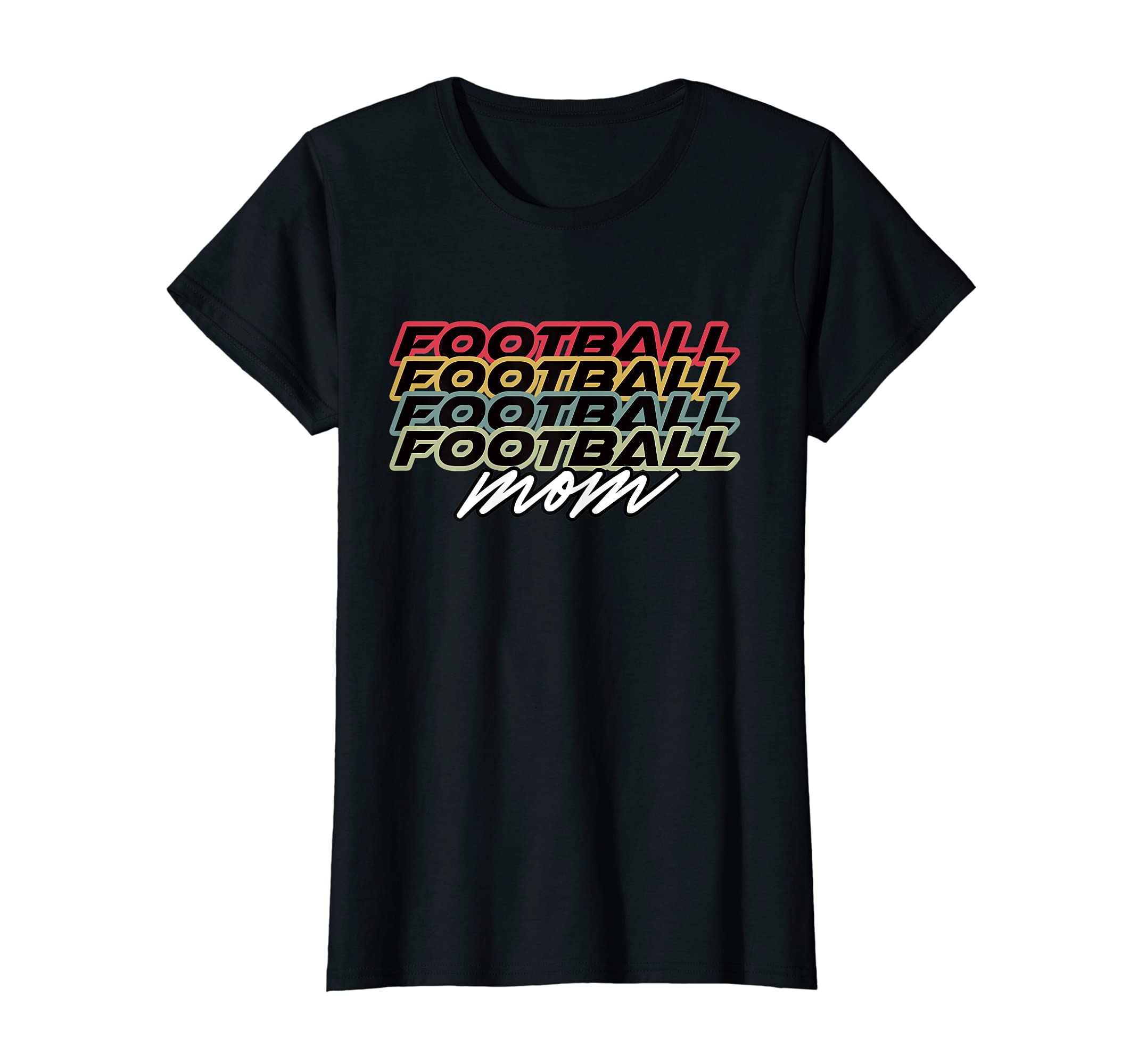 Womens Retro Football Vintage Mother 80s Style T-Shirt