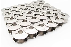 CKPSMS brand - #55623S "L" STYLE STEEL BOBBINS Compatible with JANOME BROTHER JUKI SINGER PFAFF (30 PCS)