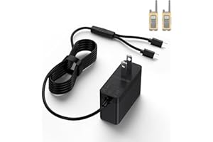 OATXTORPOR PMPN4204AR Y-Cable Charger Compatible with Motorola Talkabout T200 T400 T460 T470 T500 T600 T800 Two-Way Radios Power Adapter with Dual Micro-USB Cable Replacement 5V Charging Cord