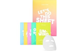 I DEW CARE Glass Skin Mask Variety Pack - Let's Do This Sheet | For Perfect Care Routine, Olive Extract, Chamomile, 5-Day Makeover, Vitamin B3, Moisturizing, Easter Basket Stuffers, 14 Count