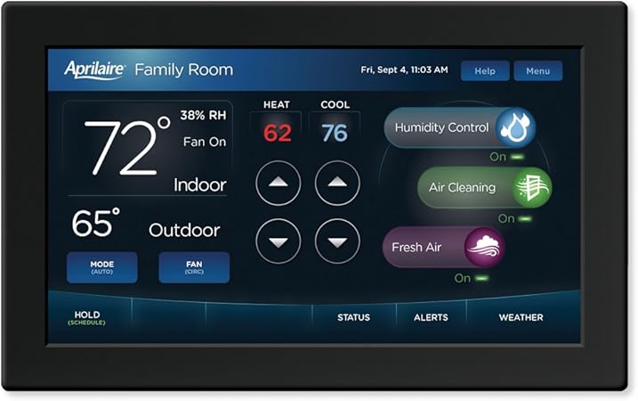 Aprilaire 8840 7-Inch Color Touchscreen Wi-Fi Automation IAQ Thermostat