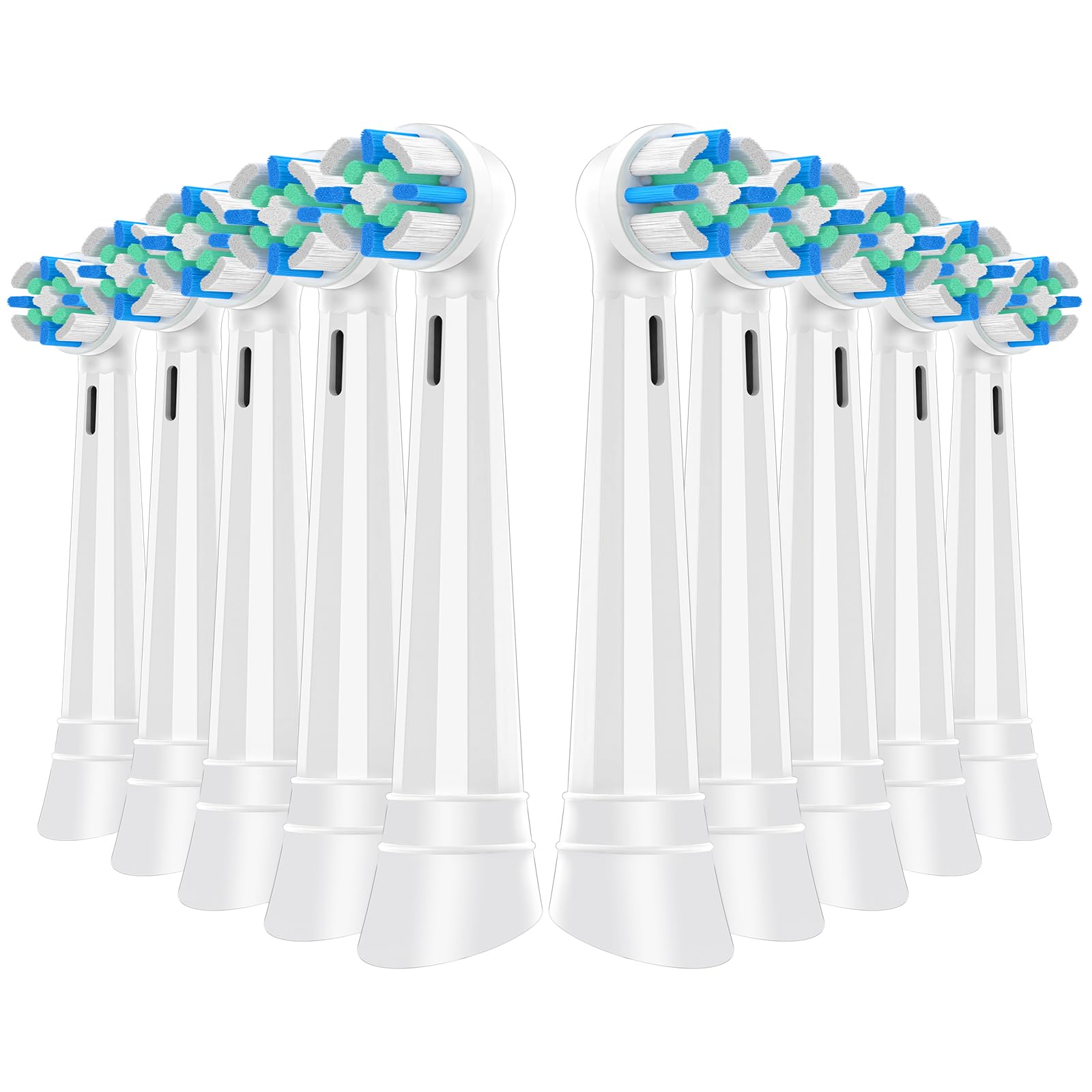 Photo 1 of 10 Count IO Replacement Heads Compatible with Oral B IO 2/3/4/5/6/7/8/9/10/Deep Clean Series Electric Toothbrush, Brush Heads Refill Compatible with Oral B IO for Teeth and Gums Care (White)