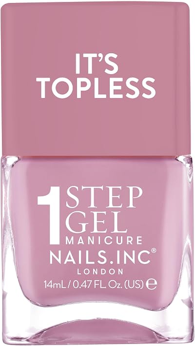 Nails.INC Its Topless Lily Mauve Pink Gel-Like Nail Polish 1-Step
