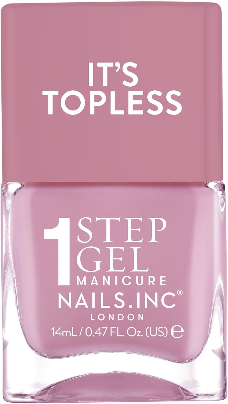 Nails.INC Its Topless Lily Mauve Pink Gel-Like Nail Polish 1-Step