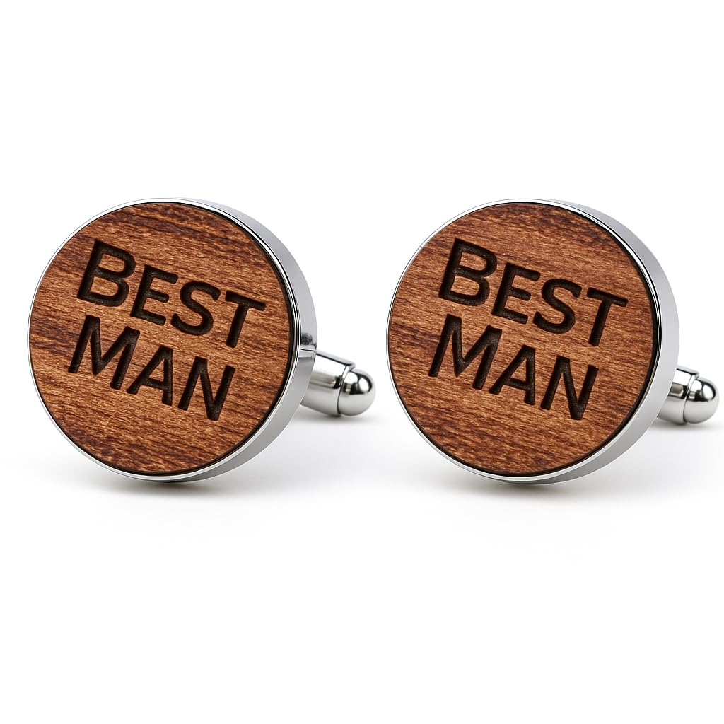 Best Man Wooden Cufflinks Natural Wedding Cufflinks Classic Men Jewellery Shirt Cufflinks Gift for Best Man Boho Wedding