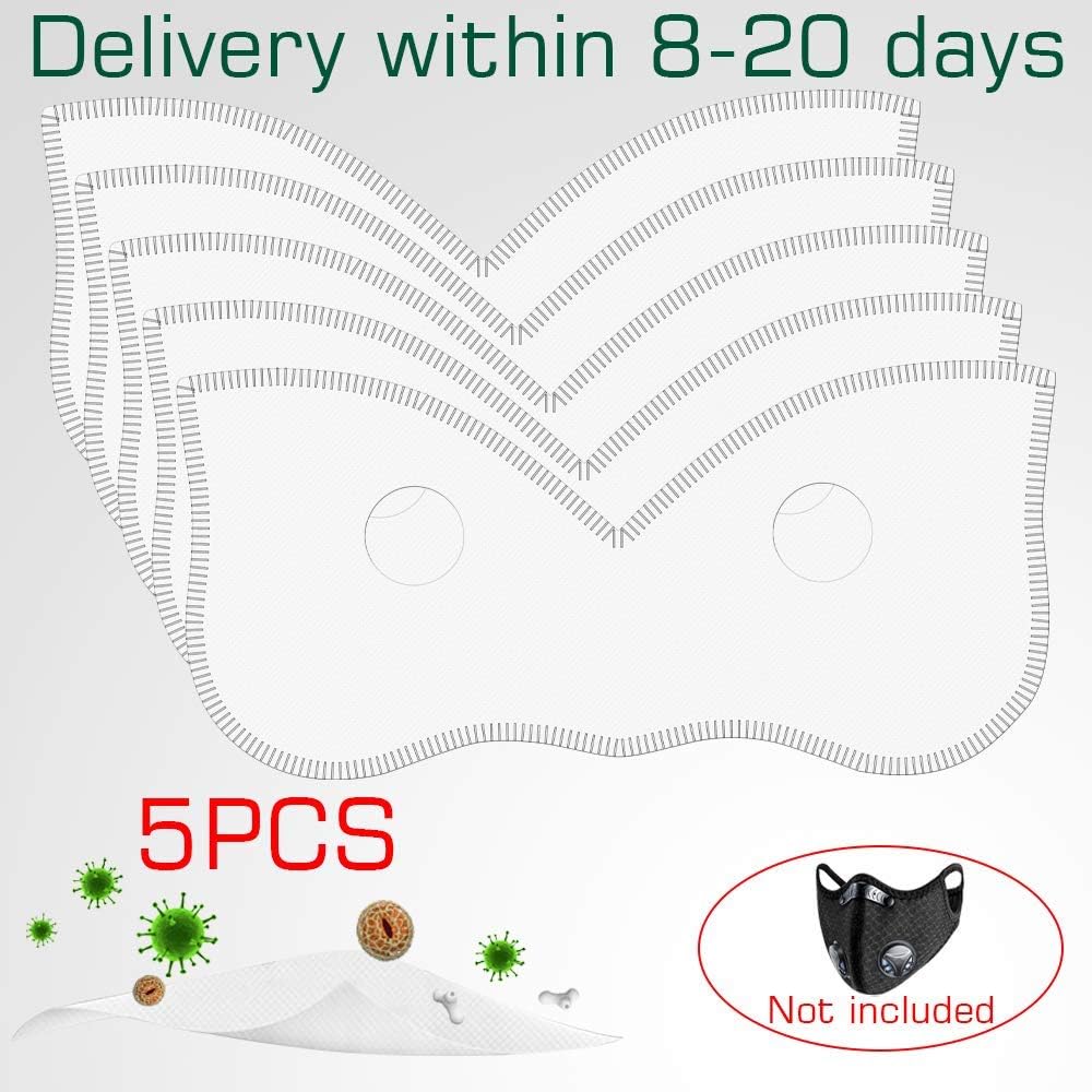 5PCS Filters Activated Carbon Filter Replaceable Anti Haze Filter Paper for Mask