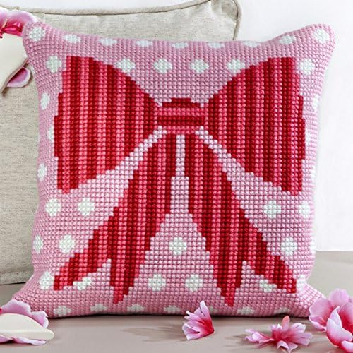 Twilleys of Stamford Polka Dot Bow Large Count Cushion Cross Stitch Kit