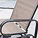 PatioPost Outdoor Porch Glider Patio Swing Rocking Lounge Chair with Powder Coated Sturdy Aluminum Frame Support for Outdoor Backyard,Beside Pool,Lawn, Textilene, Brown